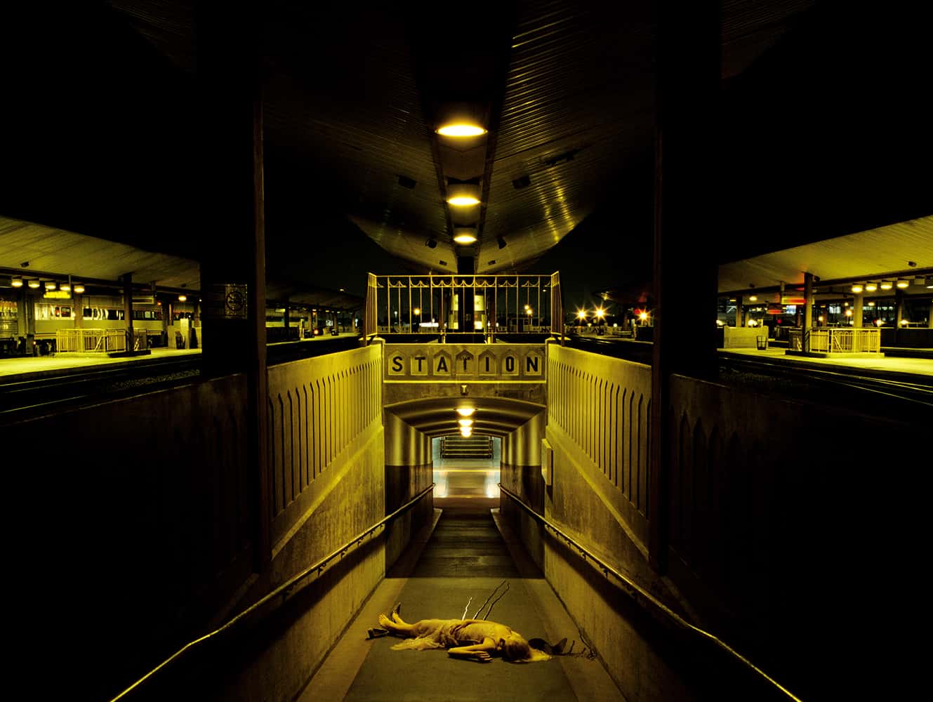 From Melanie Pullen’s art series of more than 100 recreations of crime scene photographs. Series was shot from 2003-2005